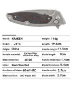 B05 HERMOD KRAKEN TITANIUM HANDLE AND M390 BLADE KNIVES