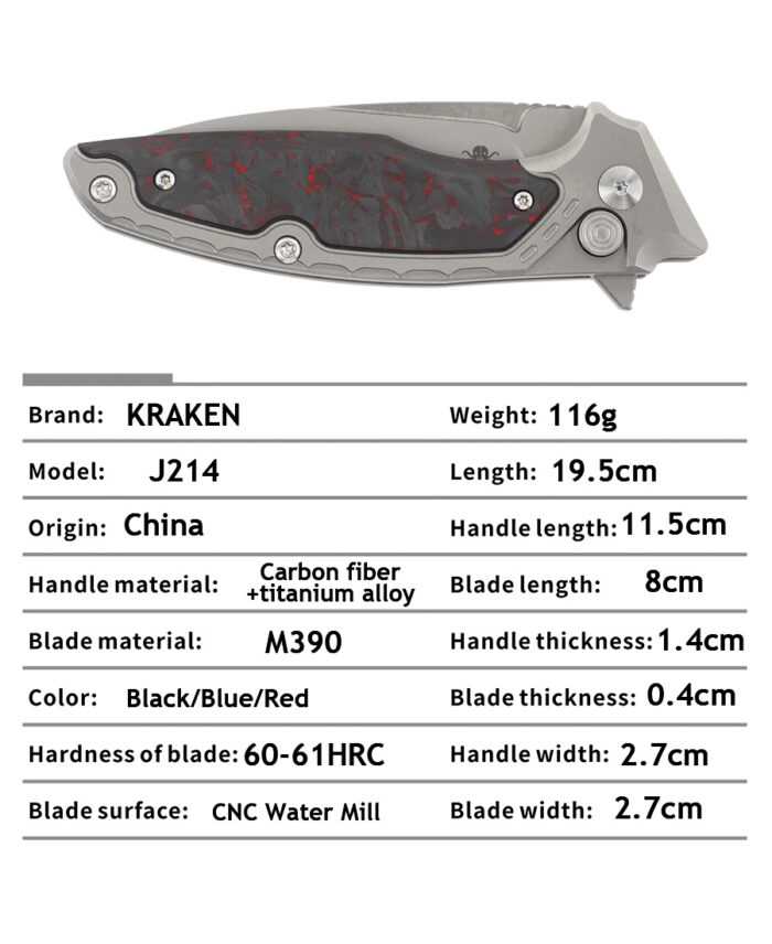 B05 HERMOD KRAKEN TITANIUM HANDLE AND M390 BLADE KNIVES