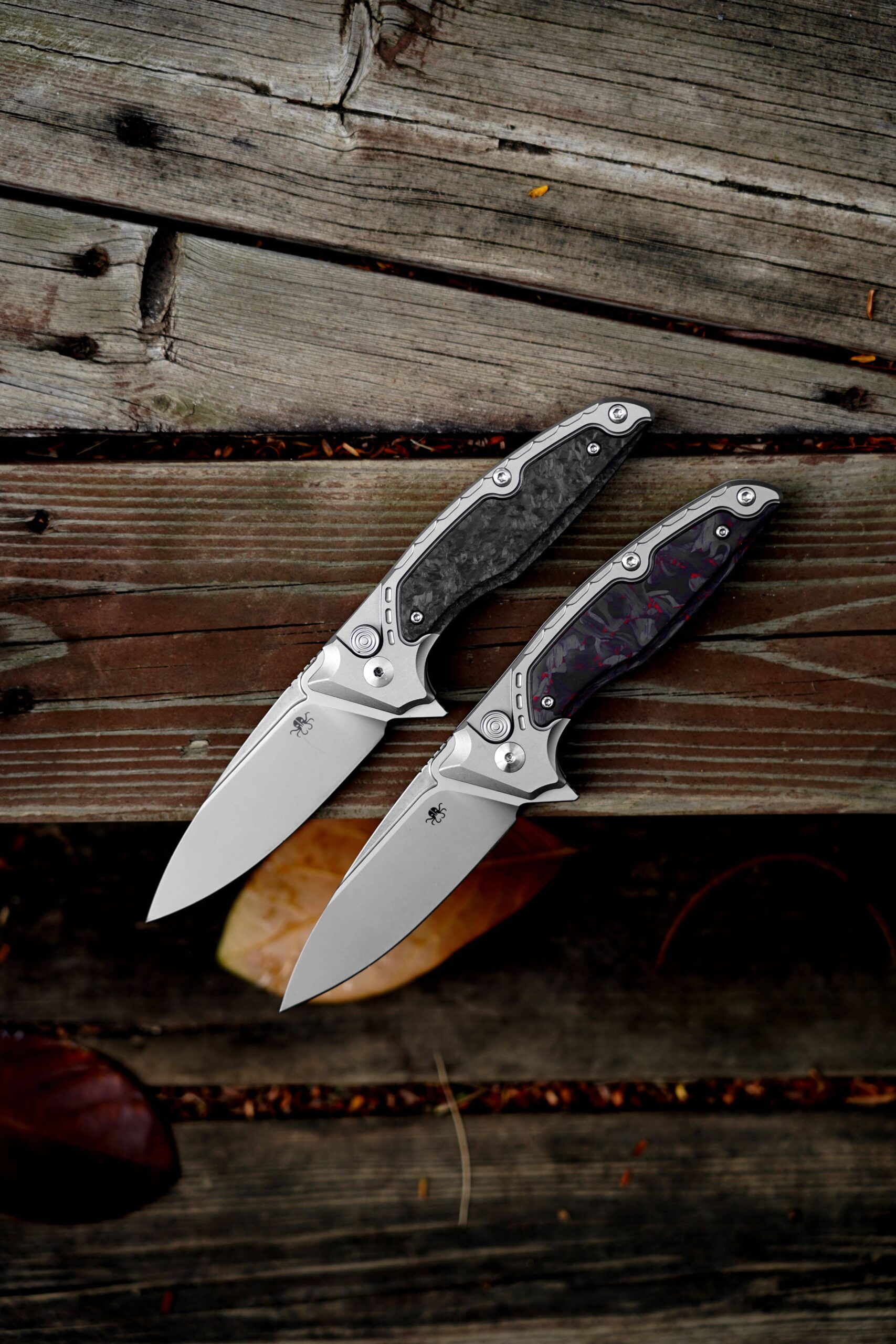 B05 HERMOD KRAKEN TITANIUM HANDLE AND M390 BLADE KNIVES