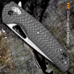 B03 BRAG KRAKEN CARBON FIBER HANDLE D2 STEEL KNIVES