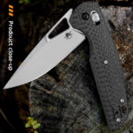 B03 BRAG KRAKEN CARBON FIBER HANDLE D2 STEEL KNIVES