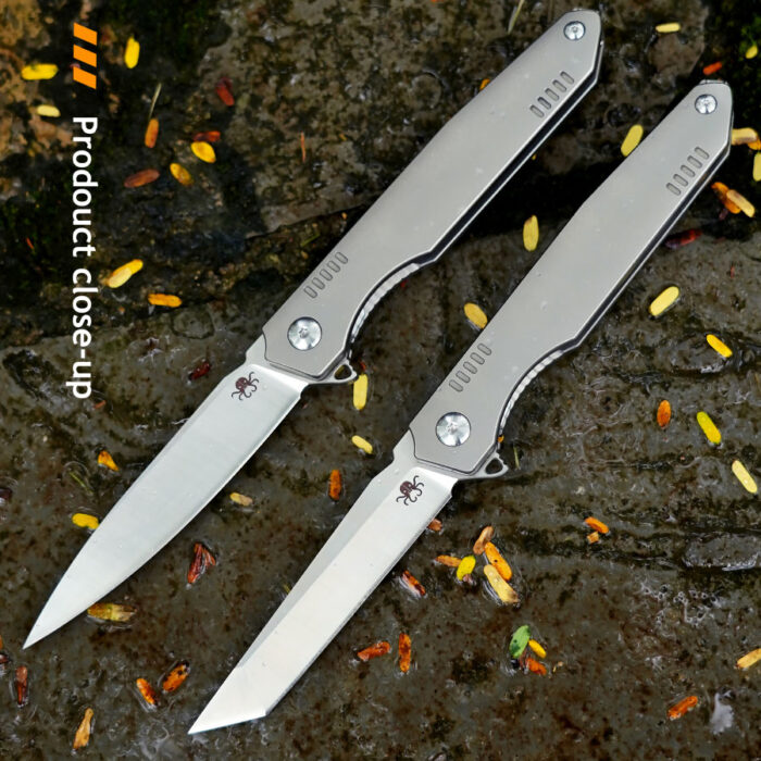 B01 RAEF KRAKEN TITANIUM HANDLE AND M390 BLADE KNIVES