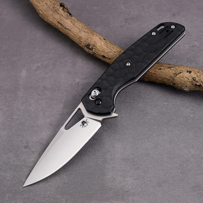 B03 BRAG KRAKEN CARBON FIBER HANDLE D2 STEEL KNIVES